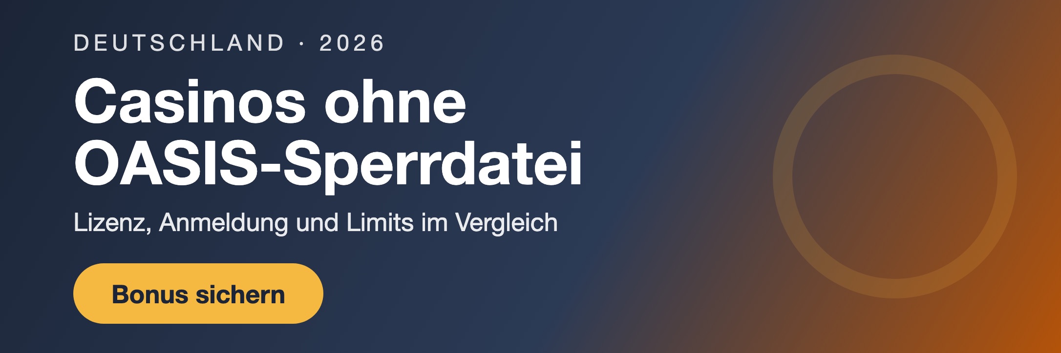 Casino ohne OASIS Sperrdatei 2026